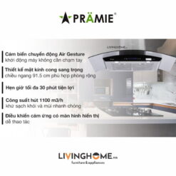 Máy hút mùi Pramie AC17 900 kính cong hiện đại động cơ mạnh 15 Máy hút mùi Pramie AC17 900 kính cong hiện đại động cơ mạnh