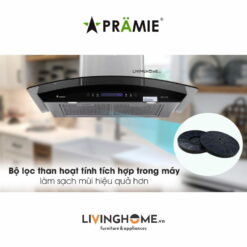 Máy hút mùi Pramie AC22 700 thiết kế kính cong bền tốt 7 Máy hút mùi Pramie AC22 700 thiết kế kính cong bền tốt