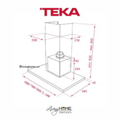Alternative view of Máy hút mùi Teka DPL 986 T áp tường cao cấp tinh tế