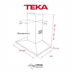 Alternative view of Máy hút mùi Teka DSS 985 áp tường công suất mạnh tiết kiệm điện