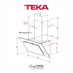 Máy hút mùi Teka DVT 98660 TBS BK áp tường màu đen hiện đại điều khiển cảm ứng 11 Máy hút mùi Teka DVT 98660 TBS BK áp tường màu đen hiện đại điều khiển cảm ứng