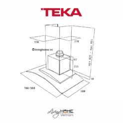 Máy hút mùi Teka NC 780 áp tường thiết kế kính cong mềm mại sang trọng 11 Máy hút mùi Teka NC 780 áp tường thiết kế kính cong mềm mại sang trọng