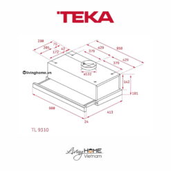 Alternative view of Máy hút mùi Teka TL 9310 âm cao cấp bền đẹp