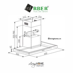 Máy hút mùi Arber AB600RB chịu nhiệt 60cm 5 Máy hút mùi Arber AB600RB chịu nhiệt 60cm