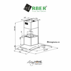 Catalogue Blanco Online - Thương hiệu đến từ Đức 42 Alternative view of Máy hút mùi Arber AB900M gắn tường inox sang trọng không gỉ