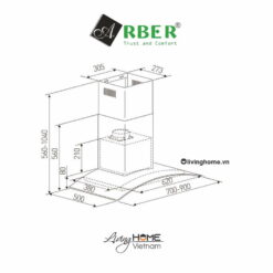 Catalogue Blanco Online - Thương hiệu đến từ Đức 40 Alternative view of Máy hút mùi Arber AB900N inox không gỉ 90cm