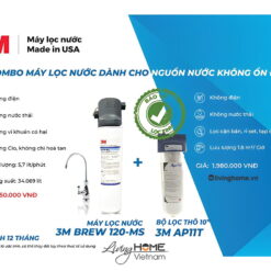 Combo máy lọc nước 3M BREW120-MS + bộ lọc 3M AP11T + vòi 3M nhập khẩu Mỹ 12 Combo máy lọc nước 3M BREW120-MS + bộ lọc 3M AP11T + vòi 3M nhập khẩu Mỹ