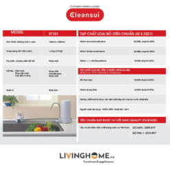 Máy lọc nước lắp trên bồn rửa Cleansui ET101 nhập khẩu Nhật
