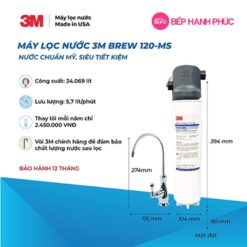 Máy lọc nước lắp dưới bồn rửa 3M BREW 120-MS - Nhập khẩu Mỹ 7 Máy lọc nước lắp dưới bồn rửa 3M BREW 120-MS - Nhập khẩu Mỹ