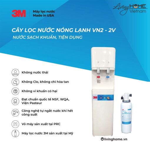 Máy lọc nước nóng lạnh 3M VN2 2V 22lít nhập khẩu Mỹ