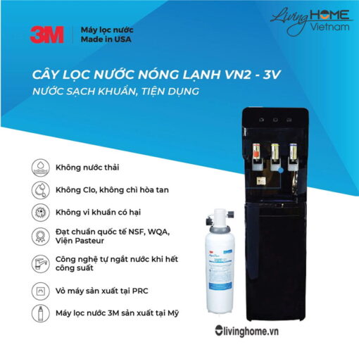 Máy Lọc Nước Nóng Lạnh 3M VN2 3V 22 Lít nhập khẩu Mỹ