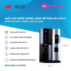 Máy lọc nước nóng lạnh để bàn 3M HCD-2 - Nhập khẩu Mỹ 11 Máy lọc nước nóng lạnh để bàn 3M HCD-2 - Nhập khẩu Mỹ