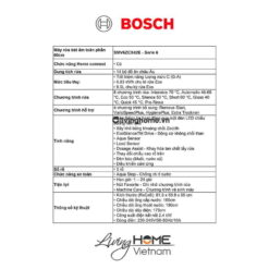 Máy rửa chén Bosch SMV6ZCX42E - Âm toàn phần 60cm 14 bộ 22 Máy rửa chén Bosch SMV6ZCX42E - Âm toàn phần 60cm 14 bộ