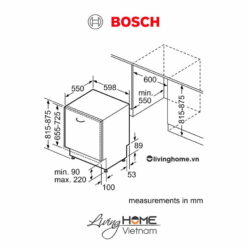 Máy rửa chén Bosch SMV6ZCX42E - Âm toàn phần 60cm 14 bộ 31 Máy rửa chén Bosch SMV6ZCX42E - Âm toàn phần 60cm 14 bộ