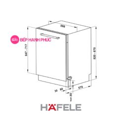 Máy rửa chén âm tủ Hafele HDW-FI60D - 15 bộ đồ ăn, 9 lít/ 1 lần rửa 8 Máy rửa chén âm tủ Hafele HDW-FI60D - 15 bộ đồ ăn, 9 lít/ 1 lần rửa