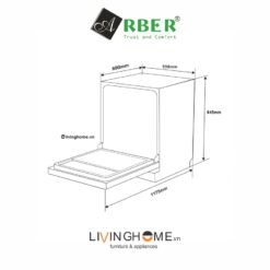Máy rửa chén Arber ABMRB14 14 bộ bát đĩa sang trọng 7 Máy rửa chén Arber ABMRB14 14 bộ bát đĩa sang trọng