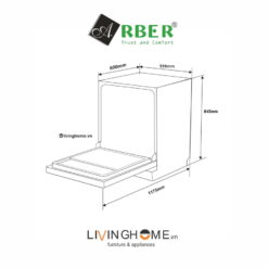 Alternative view of Máy rửa chén Arber ABMRB14A dung tích 14 bộ bát dĩa Châu Âu