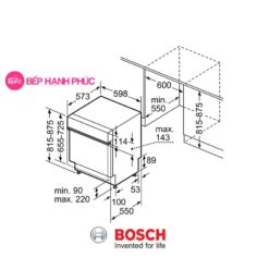Máy rửa bát Bosch SMV4HCX48E - Âm tủ toàn phần 14 bộ 9.5 lít nước tiêu thụ 9 Máy rửa bát Bosch SMV4HCX48E - Âm tủ toàn phần 14 bộ 9.5 lít nước tiêu thụ