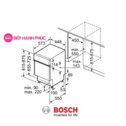 Máy rửa bát Bosch SPI2HKS59E - Âm tủ bán phần 9 bộ 8.5 lít nước tiêu thụ 8 Máy rửa bát Bosch SPI2HKS59E - Âm tủ bán phần 9 bộ 8.5 lít nước tiêu thụ