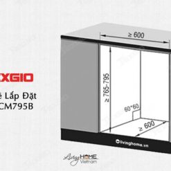 Alternative view of Máy Rửa Chén Bát 14 Bộ Texgio TG-FPCM795B, Độc Lập, Tia UV, Sấy Khí