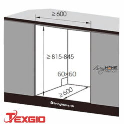 Máy rửa chén Texgio TG-W60F955 Độc Lập 15 Bộ 10 Lít Nước