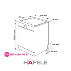 Happy Kitchen 130 Alternative view of Máy rửa chén Hafele HDW-F60E - Độc lâp 15 bộ đồ ăn Châu Âu, 10 lít