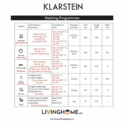 Máy rửa chén Klarstein KL-AMAZONIA dung tích 8 bộ - 06 chương trình rửa siêu sạch 17 Máy rửa chén Klarstein KL-AMAZONIA dung tích 8 bộ - 06 chương trình rửa siêu sạch