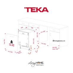 Máy rửa chén Teka DFI 46950 âm toàn phần thông minh 15 bộ chén dĩa 21 Máy rửa chén Teka DFI 46950 âm toàn phần thông minh 15 bộ chén dĩa