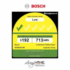 Máy sấy Bosch WTN84201MY - Tụ hơi 14 chương trình 8KG 17 Máy sấy Bosch WTN84201MY - Tụ hơi 14 chương trình 8KG