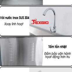 Máy Rửa Chén Bát Công Nghiệp Texgio Ultrasonic TGU-800SS