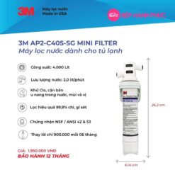 Thiết bị lọc nước cho tủ lạnh 3M AP2-C045-SG MINI FILTER - Nhập khẩu Mỹ 11 Thiết bị lọc nước cho tủ lạnh 3M AP2-C045-SG MINI FILTER - Nhập khẩu Mỹ