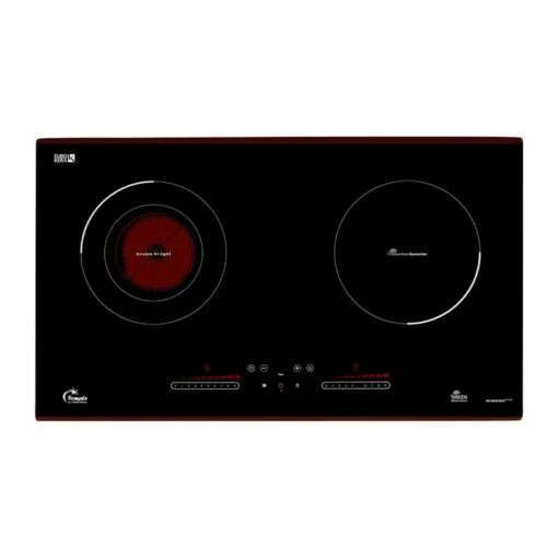 Bếp Điện Từ Tomate GH DUO S2IH Plus, 72CM, 1 Điện 1 Từ, Mặt Kính Vitroceramic