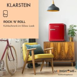Tủ lạnh Klarstein KL-AUDREY Mini Retro màu đỏ - dung tích 48L 11 Tủ lạnh Klarstein KL-AUDREY Mini Retro màu đỏ - dung tích 48L