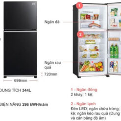 Tủ Lạnh Mitsubishi Electric Inverter 344 Lít MR-FX43EN-GBK-V 8 Tủ Lạnh Mitsubishi Electric Inverter 344 Lít MR-FX43EN-GBK-V