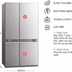 Tủ lạnh Mitsubishi Electric MR-L78EN-GSL 12 Tủ lạnh Mitsubishi Electric MR-L78EN-GSL
