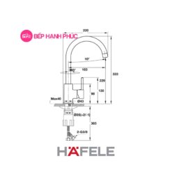Alternative view of Vòi bếp Hafele HT19-CH1F220 - Vòi nóng/ lạnh