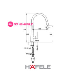 Alternative view of Vòi bếp Hafele HT19-CH1F250 - Vòi nóng/lạnh