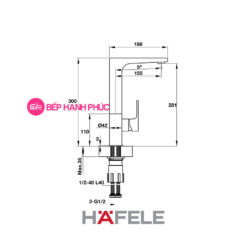 Alternative view of Vòi bếp Hafele HT19-CH1F281 - Vòi nóng/ lạnh