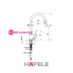 Alternative view of Vòi bếp Hafele HT19-CH1P201 - Vòi nóng/ lạnh