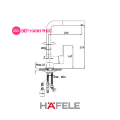 Alternative view of Vòi bếp Hafele HT19-CH1P280 - Vòi nóng/ lạnh