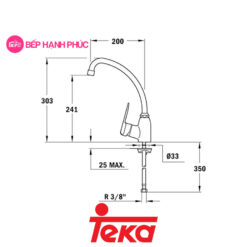 Vòi rửa Teka Easy IN 912 7 Vòi rửa Teka Easy IN 912