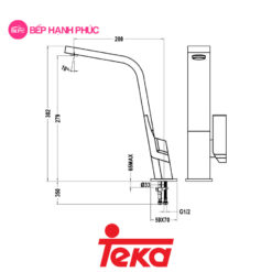 Vòi rửa Teka Total IC 915 9 Vòi rửa Teka Total IC 915