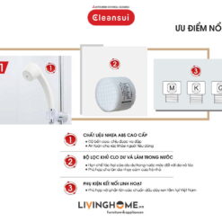 Vòi sen tắm Cleansui ES101 khử clo nhập khẩu Nhật 13 Vòi sen tắm Cleansui ES101 khử clo nhập khẩu Nhật