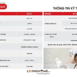 Vòi sen tắm Cleansui ES101 khử clo nhập khẩu Nhật 16 Vòi sen tắm Cleansui ES101 khử clo nhập khẩu Nhật