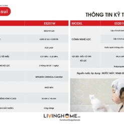 Vòi sen tắm Cleansui ES201W khử clo nhập khẩu Nhật