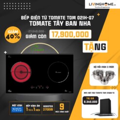 Combo Bếp Điện Từ Tomate TOM 02IH-G7 Và Máy Hút Mùi Tomate Tom 3159B-T9