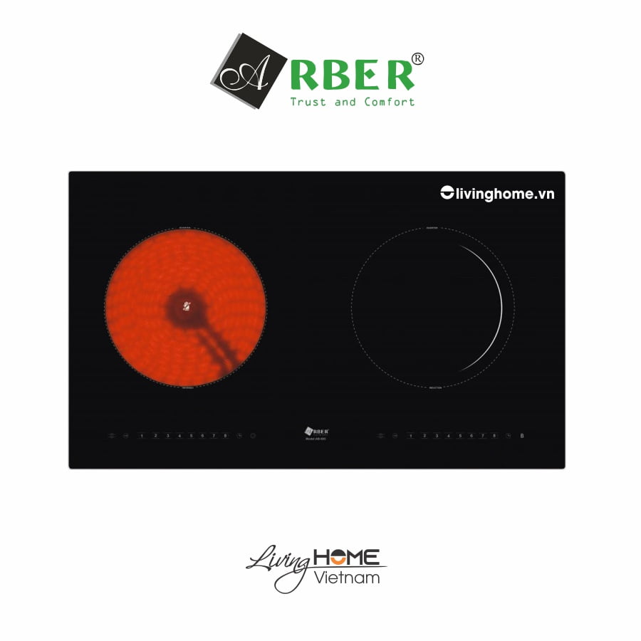 Bếp điện từ Arber AB665 mặt kính Schoot Ceran bo viền nhôm vàng 3 Bếp điện từ Arber AB665 mặt kính Schoot Ceran bo viền nhôm vàng
