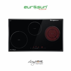 Bếp điện từ Eurosun EU-TE882G 76CM 2 Từ 1 Điện Kính Schott Ceran