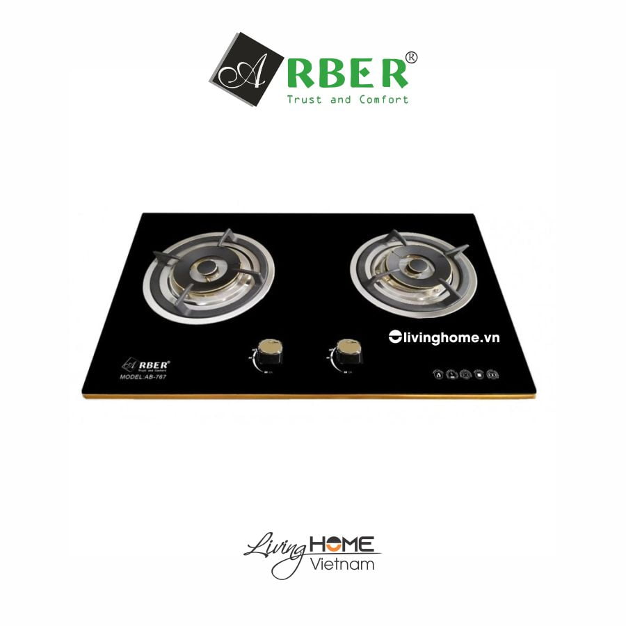 Bếp gas Arber AB767 2 vùng nấu chịu nhiệt cao 3 Bếp gas Arber AB767 2 vùng nấu chịu nhiệt cao