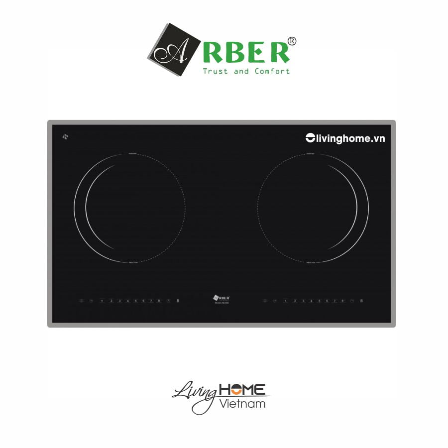 Bếp từ Arber AB668 mặt kính Kanger chịu nhiệt bo viền nhôm  3 Bếp từ Arber AB668 mặt kính Kanger chịu nhiệt bo viền nhôm